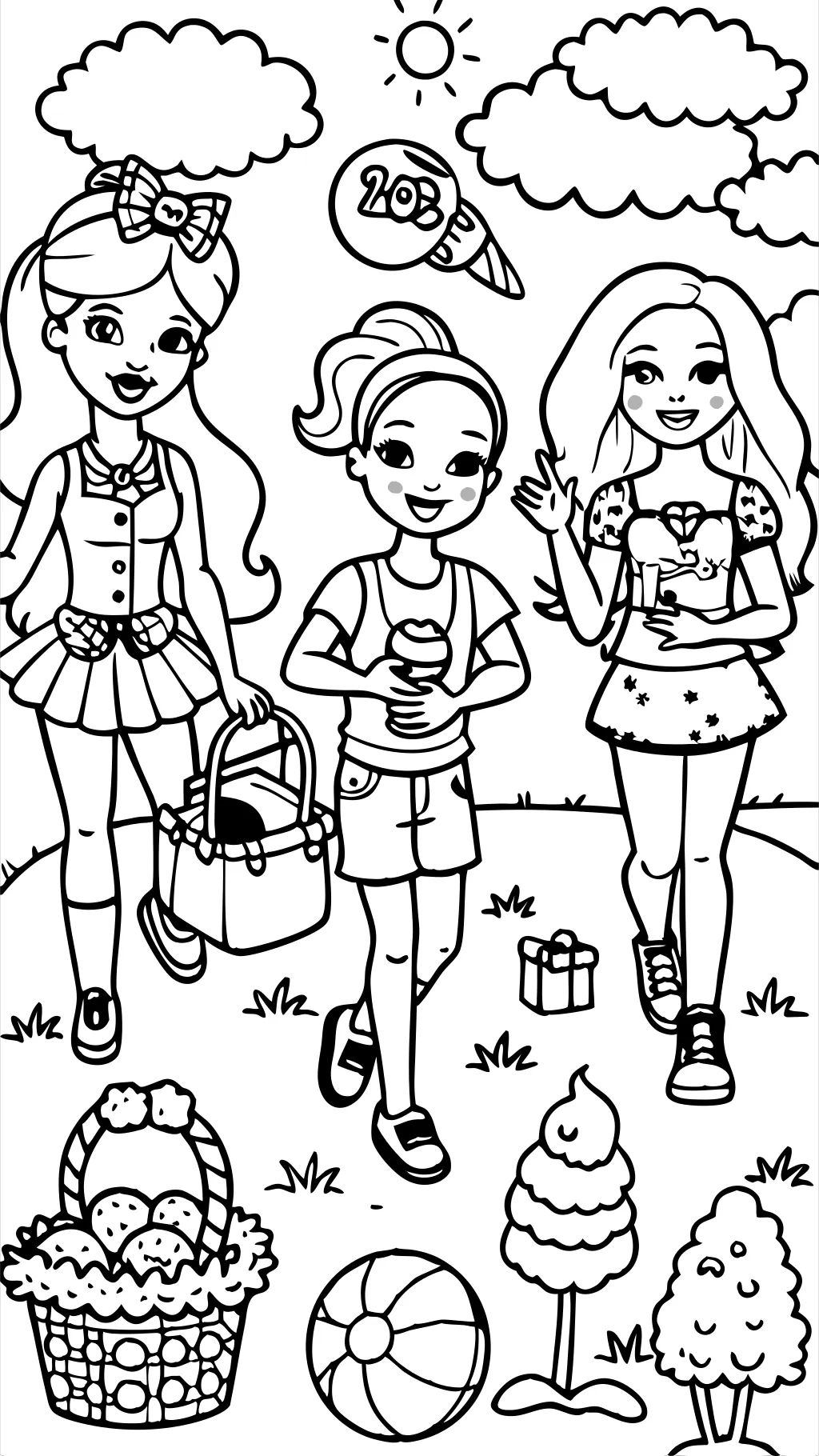 coloriages de Barbie Friends